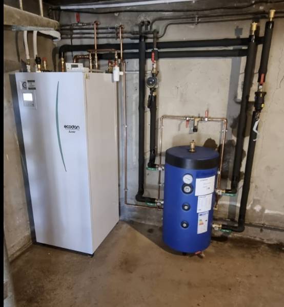 pompe à chaleur air eau dans une maison à Châteaudun